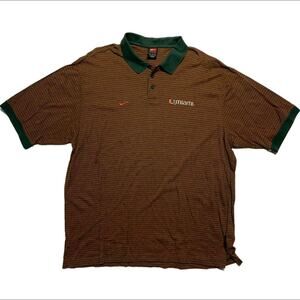 University of Miami Hurricanes Nike Sportswear Orange Golf Polo Shirt XL